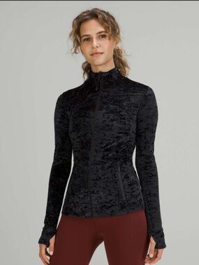 Lululemon define jacket in black velour